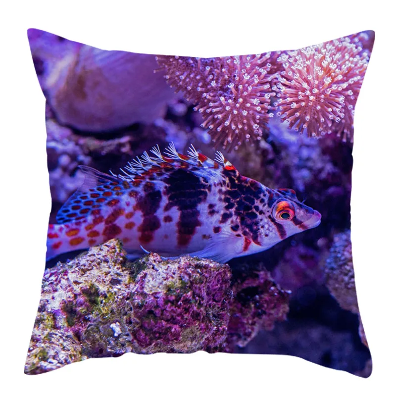 Fuwatacchi морские животные наволочка для подушки рыбки Медузы дома декоративные