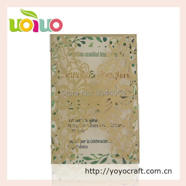 Лазерная резка цвет белый кружево свадебные приглашения Тисненая Бумага