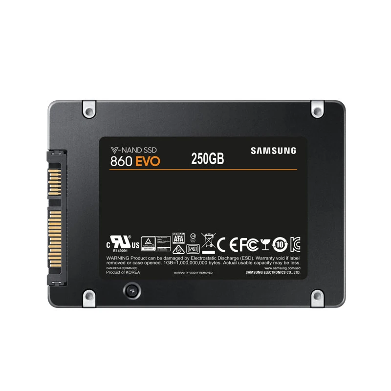 SAMSUNG SSD 860 EVO Внутренний твердотельный диск 250 ГБ 500 Гб V-NAND Жесткий диск 6 ГБ/сек. SATA3 2,5 для ноутбуков настольных ПК MZ-76E250B