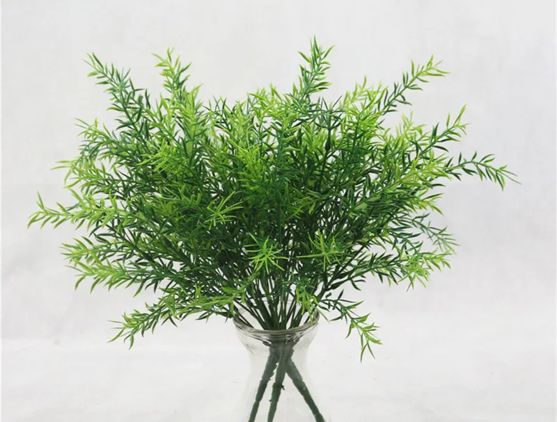 1 YO CHO Fausse Планте 7 вилок пластиковые поддельные Милан трава с лист Plantas Artificiales Para домашний сад Decoracion - Цвет: 1