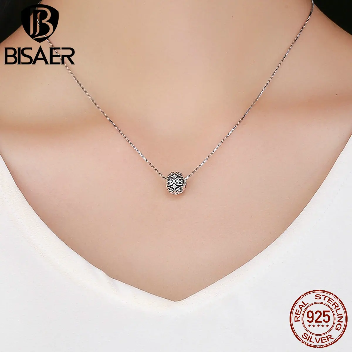 Кристалл CZ 925 пробы серебро Forever Heart Pave амулеты бусины подходят браслеты для женщин бусины серебро 925 ювелирные изделия ECC732