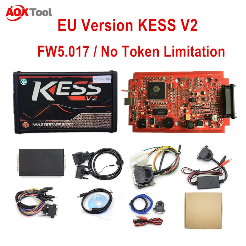 EU KESS V2 Master Kess V2.47 V2.23 FW5.017 красный PCB без маркерного ограничения Ktag V7.020 комплект для