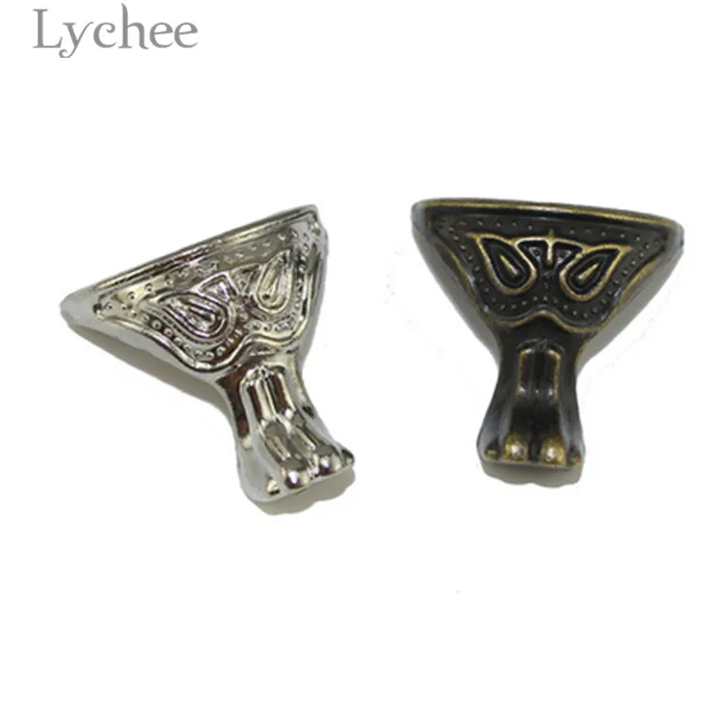 Фото Lychee 1pcs Vintage Jewelry Chest Box Feet Leg Antique Bronze Color Silver Furniture Parts Supplies Мебель Lychee 1pcs Vintage Jewelry Chest Box Feet Leg Antique Bronze Color Silver Furniture Parts Supplies Мебель