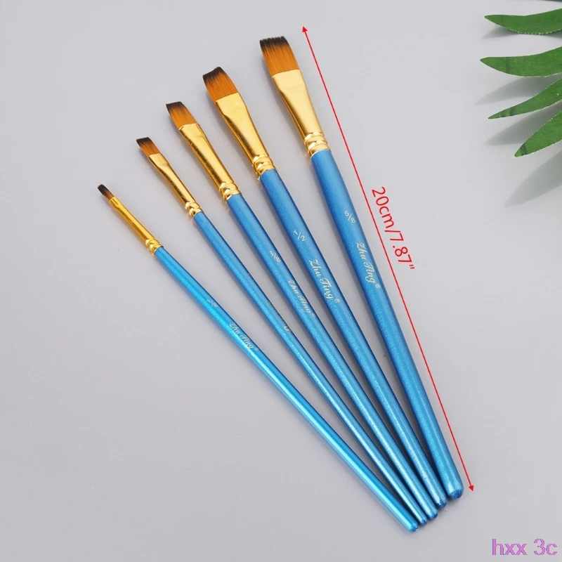 

5pcs Art Painting Brushes Set Acrylic Oil Watercolor Artist Paint Brush