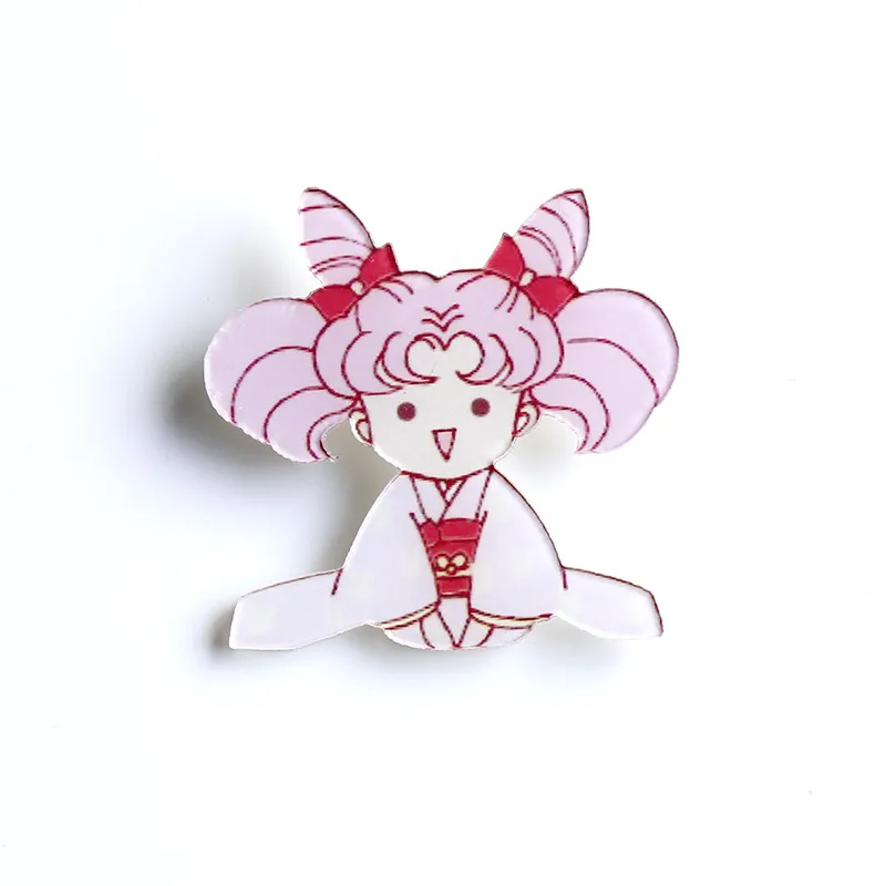 Nengdou Y4 Kawaii значок мультфильм значок для одежды симпатичный значок Сейлор шпилька Луна Акриловые Броши рюкзак значки аниме одежда булавка - Цвет: Y4-6