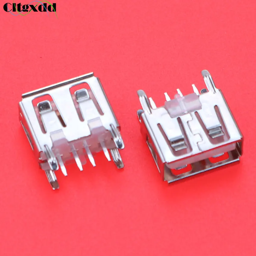 Cltgxdd 1 шт. USB 2 0 разъем типа А плоский угол 180 градусов 4 Pin гнездо PCB