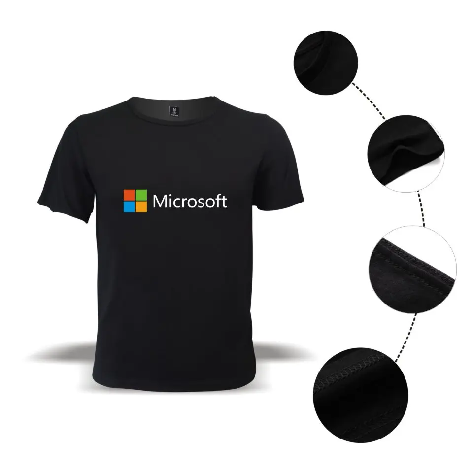 FRDUN tommeit Google microsoft, летняя футболка для мужчин, хлопок, короткий рукав, принт, рисунок, Повседневная футболка, Homme, для мужчин/женщин, плюс размер