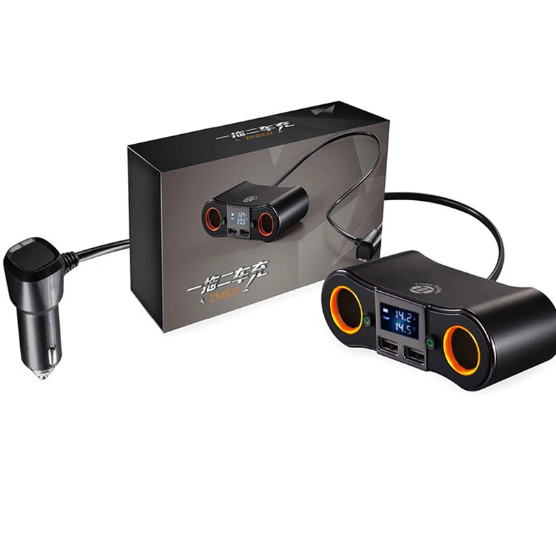 ZNB02 dual USB car charger digital display cigarette lighter one for two phone | Автомобили и мотоциклы