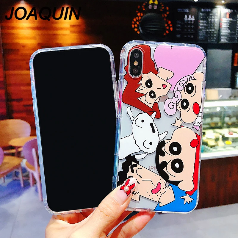 Милый семейный чехол с рисунком Crayon Shin-chan для iphone X Xs MAX Xr 6 6splus 7 8 plus чехлы телефонов