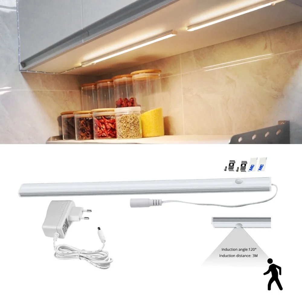 Кухня Свет PIR датчик движения Детектор управления Авто ВКЛ ВЫКЛ 12 В Светодиодная