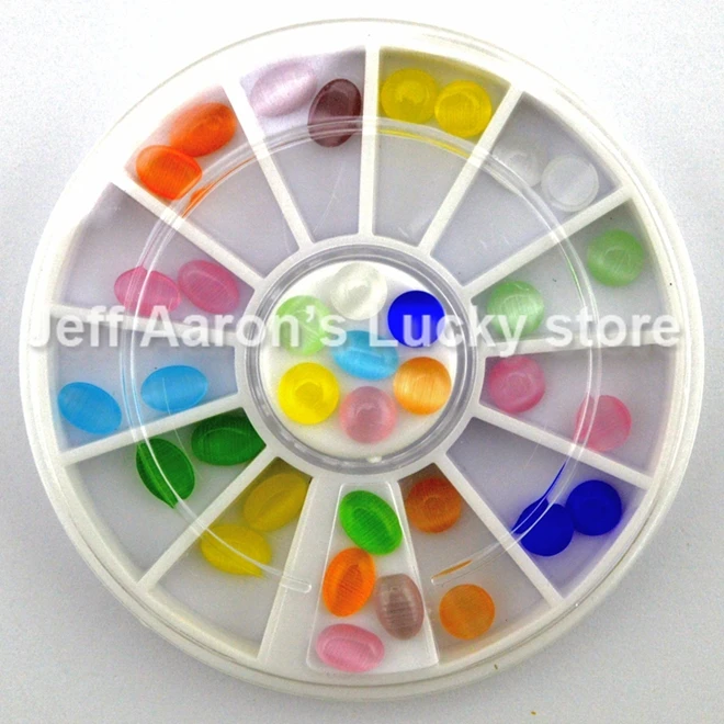 36 шт плоские задние ногти Стразы Опаловое колесо для сотового телефона дизайн