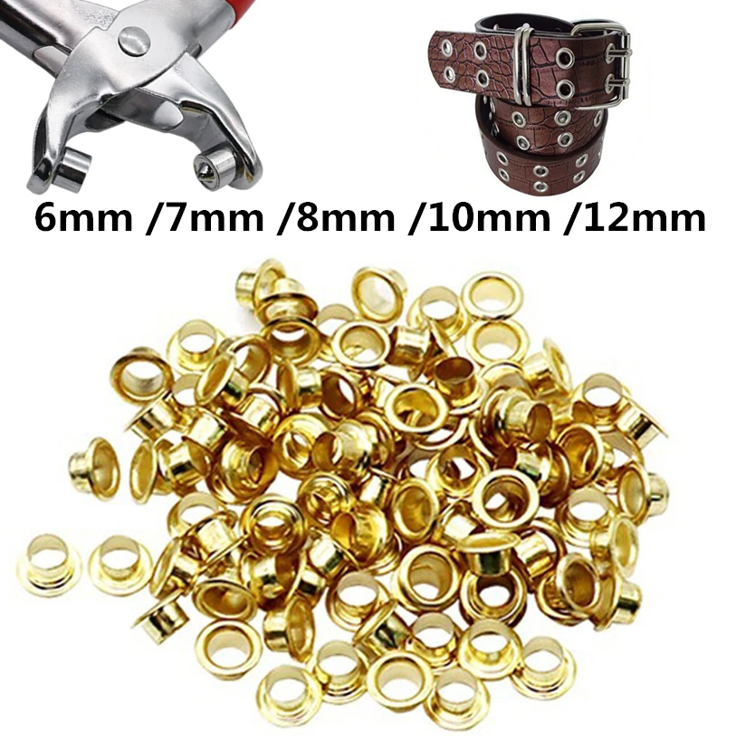 6 12 мм 100 ПК Скрап ушко металлические люверсы для Скрапбукинг DIY украшения из страз