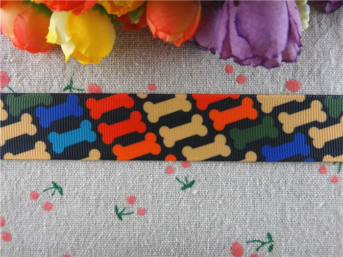 Ленты для волос с принтом собаки объемные ленты банты ручной работы 1 '' 25 мм 10