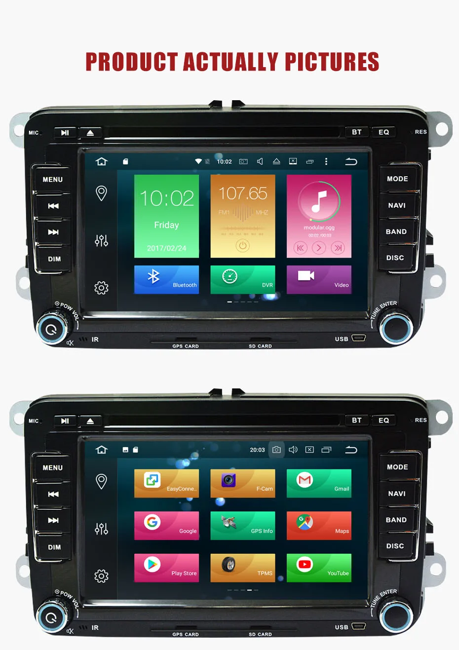 KANOR Автомобильный мультимедийный плеер Android 9,0 4+ 32G 2 Din для Golf 5 6 Passat B6 Polo Caddy Seat Skoda canbus dvd automotivo fm-радио