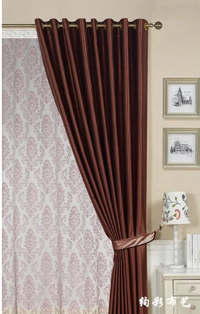 Шторы для спальни из искусственного шелка однотонные занавески цвета