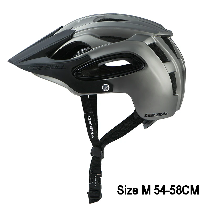 Gray black M CAIRBULL 54-62 см, велосипедный шлем, литой в форму, велосипедный шлем, дышащий, MTB, горная дорога, для верховой езды, XC, DH, спортивный, безопасный, велосипедный шлем, M/L - Цвет: Gray black M