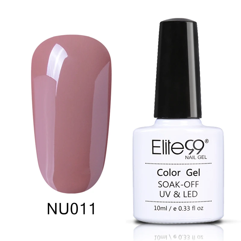NU011-10ML Elite99 10 мл чистый цвет Лак Полупостоянный гель-эмаль для ногтей УФ-гель для ногтей маникюрный лак краска - Цвет: NU011-10ML
