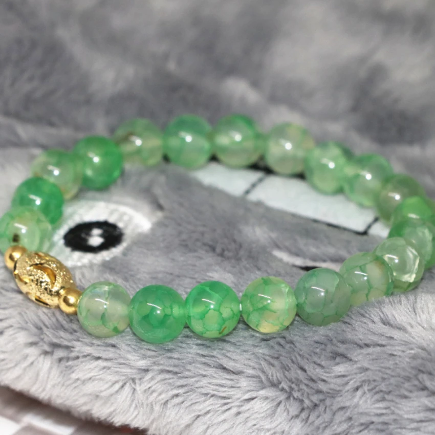 Factory outlet natural stone popcorn agat onyx carnelian apple green 8mm round beads bracelet for women jewelry 7.5inch B2029|bracelets for|round