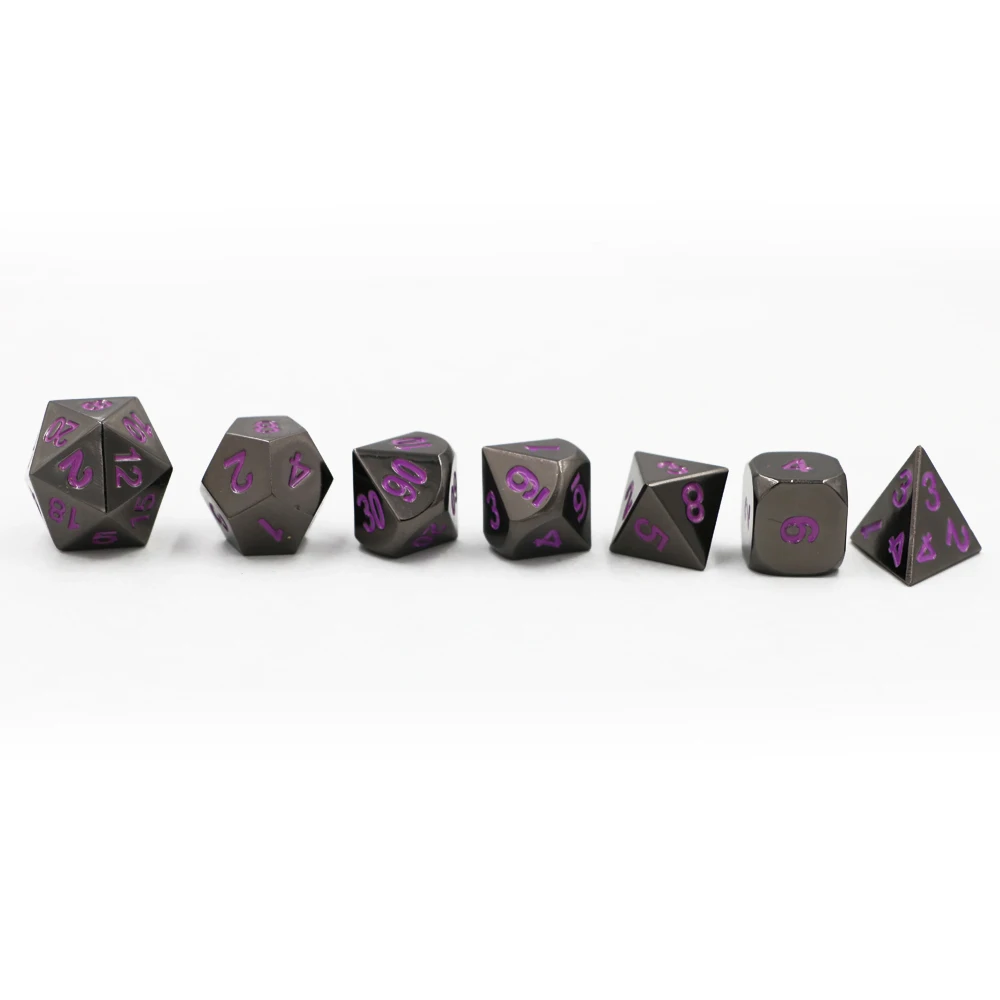 IMDG 7 шт./компл. креативная РПГ игра игральные кости многогранные металлические DND