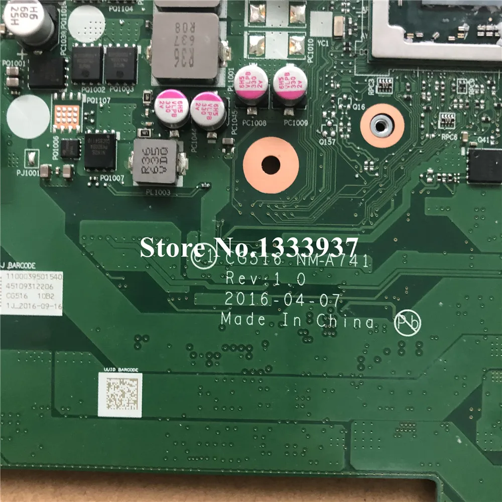 

For Lenovo 310-15ABR Laptop Motherboard A10 RAM 4G CG516 NM-A741 5B20L71657 mainboard