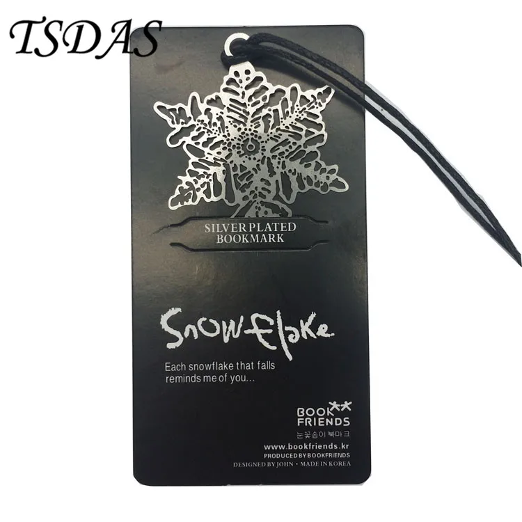 Снежинка Серебристая Закладка книжные аксессуары для журналов книг оптовая
