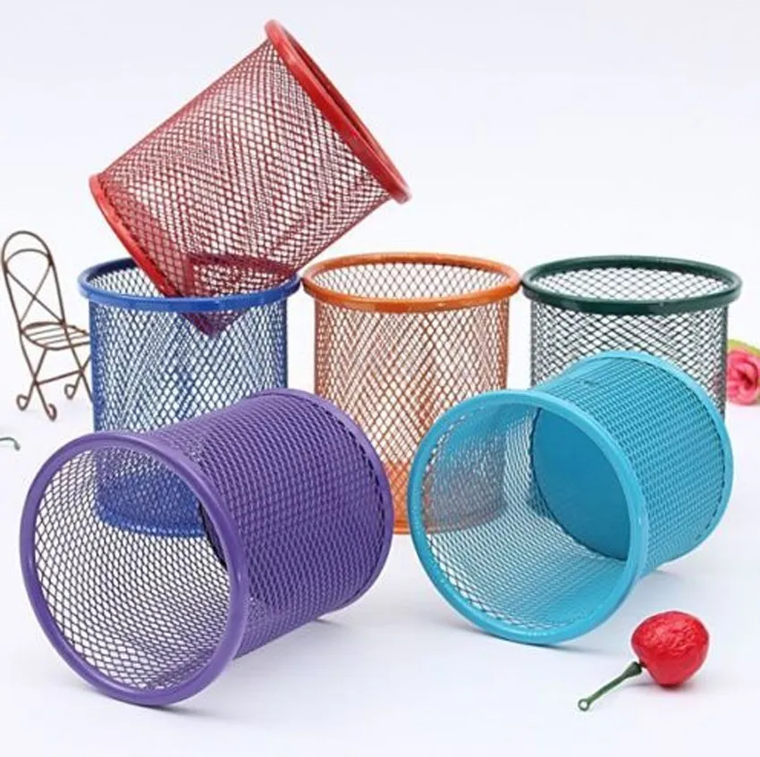 Круглая металлическая ручка для косметики держатель карандашей канцелярский