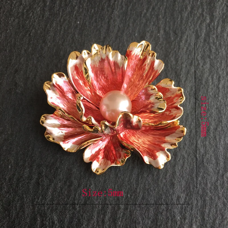 

Luxury Flower Brooches for Women Vintage Natural Glossy Pearl Brooch Pins Jewelry for Female Wedding Scarf Accessories
