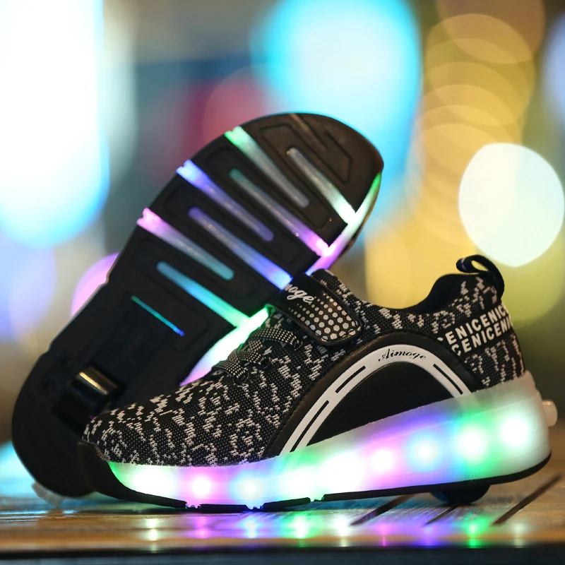 Heelys 2018 светящиеся кроссовки Детская обувь светящийся с колесами детский