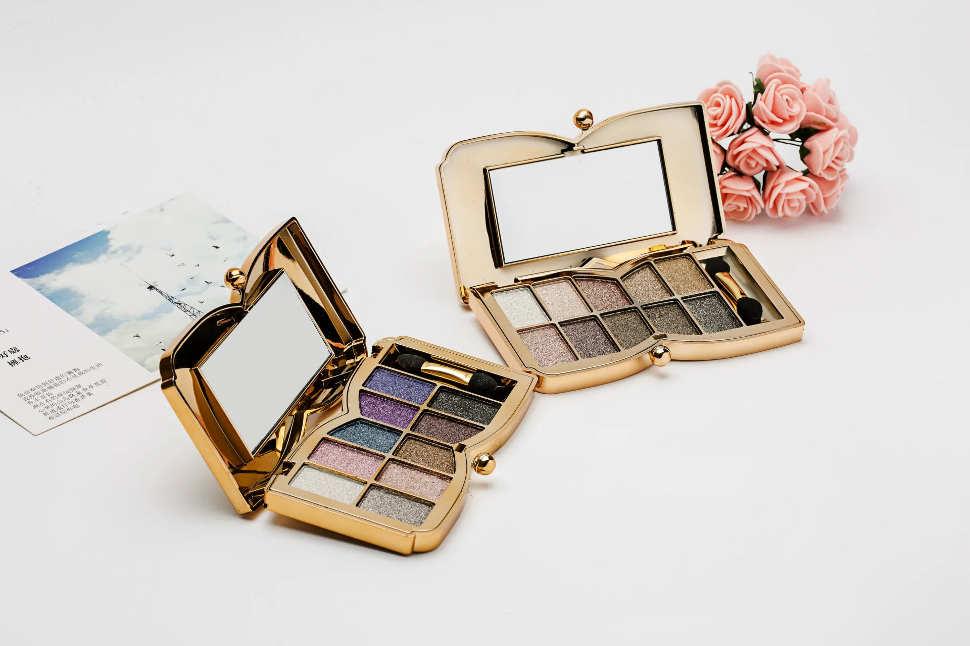 10 видов цветов Тени для век Палитра бриллианты Цвет земли яркий телесный