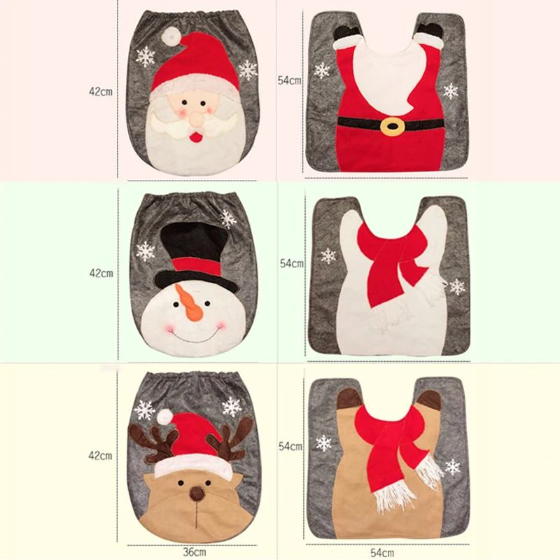 Рождественский Пасхальный унитаз 2 шт. матовая ткань нетканое сиденье для