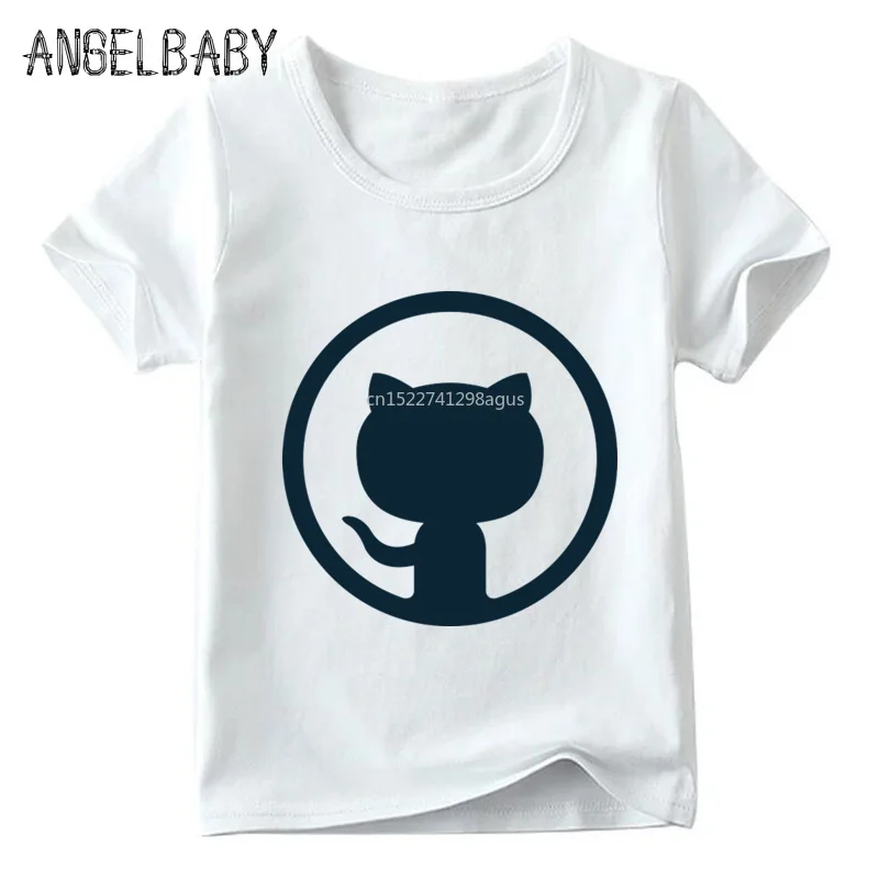 Детская Программист-фанат Github социальных кодирования Футболка с принтом для