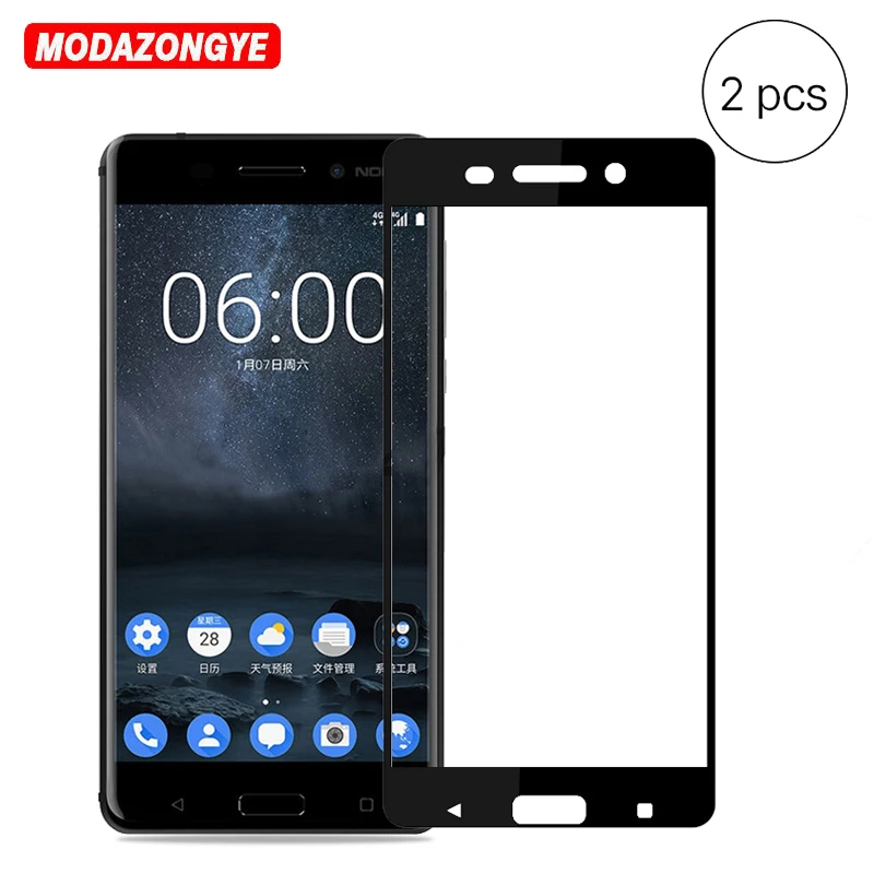

2pcs For Nokia 5 Tempered Glass Nokia 5 2017 Screen Protector Film Full Cover Tempered Glass For Nokia 5 TA-1053 TA-1008 Nokia5