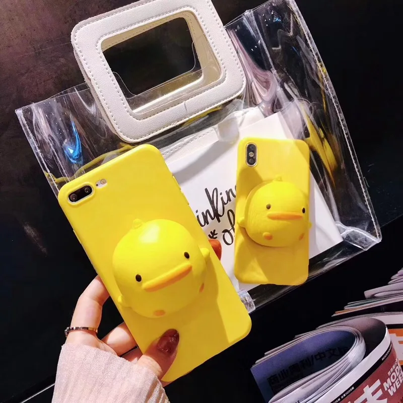 3D мягкий милый чехол с желтой уткой для Xiaomi Redmi A2 Lite S2 Y2 Note 6A 6 PRO чехлы снятия