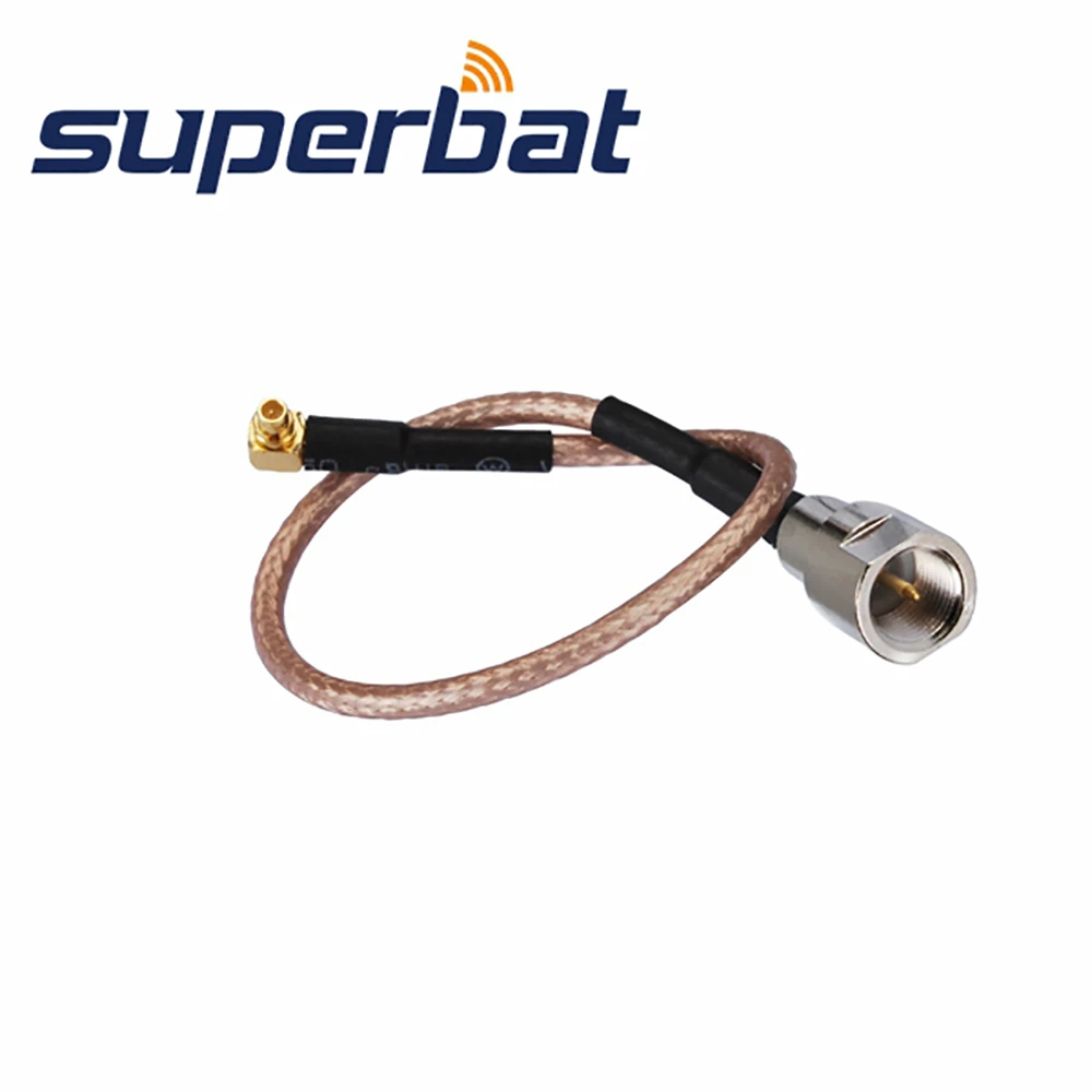 Superbat FME Plug to MMCX Male Right Angle Pigtail Cable RG316 15cm RF Coaxial Jumper Cable Connector