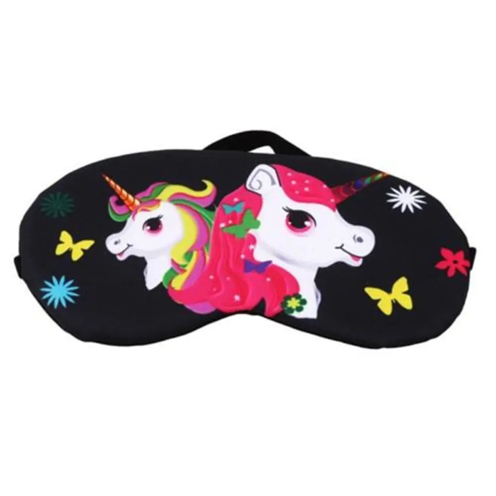 Lovely Sleep Unicorn Mask Soft Eye Shade Travel Sleeping Natural Cover for Girl Kid Teen Blindfold New Fashion