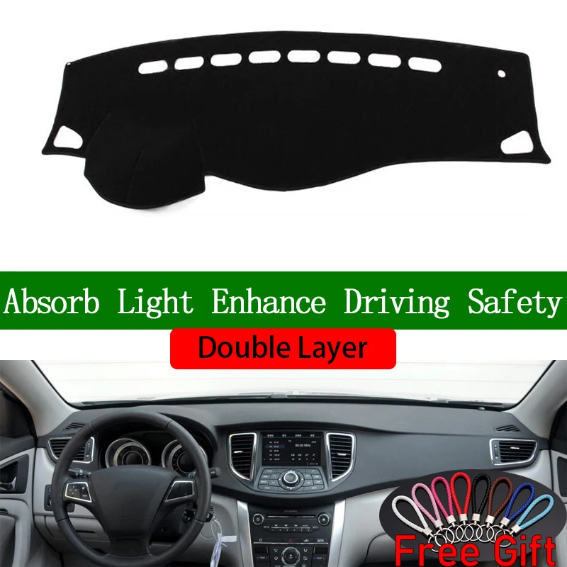 

Double Layer Car Stickers For besturn b90 2011 2012 2013 2014-2016 Dashboard Cover Car Accessories Interior Anti-UV Car Decals
