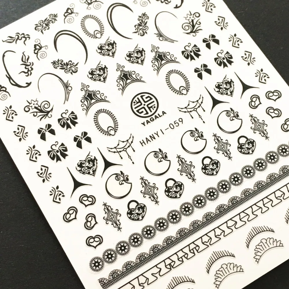 Новинка наклейка для ногтей HANYI-059 60 3d наклейки в японском стиле самодельные