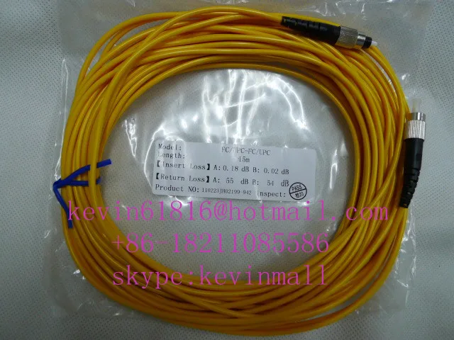 Оптоволоконный джемпер 15 м/3 мм фоторазъем одноъядерный разъем FC/FC FC/UPC патчкорд.