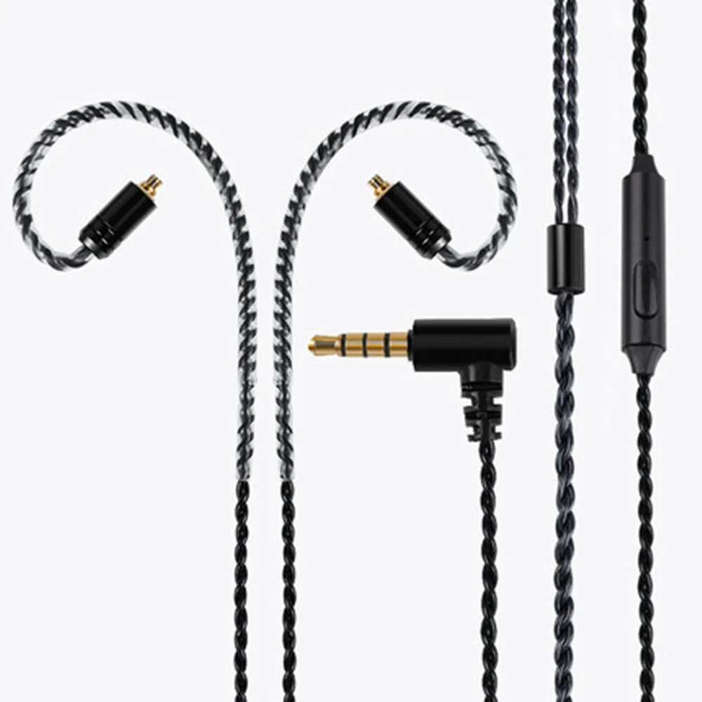 Кабель для наушников 0 78 мм mmcx pin кабель с ленточным микрофоном гарнитура