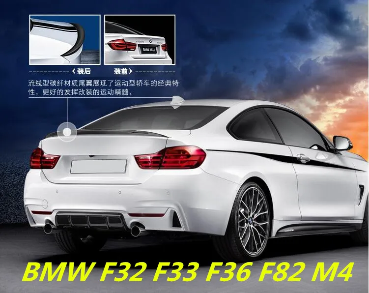 Автомобильный спойлер для заднего крыла из углеродного волокна BMW F32 F33 F36 F82 M4 Coupe 4