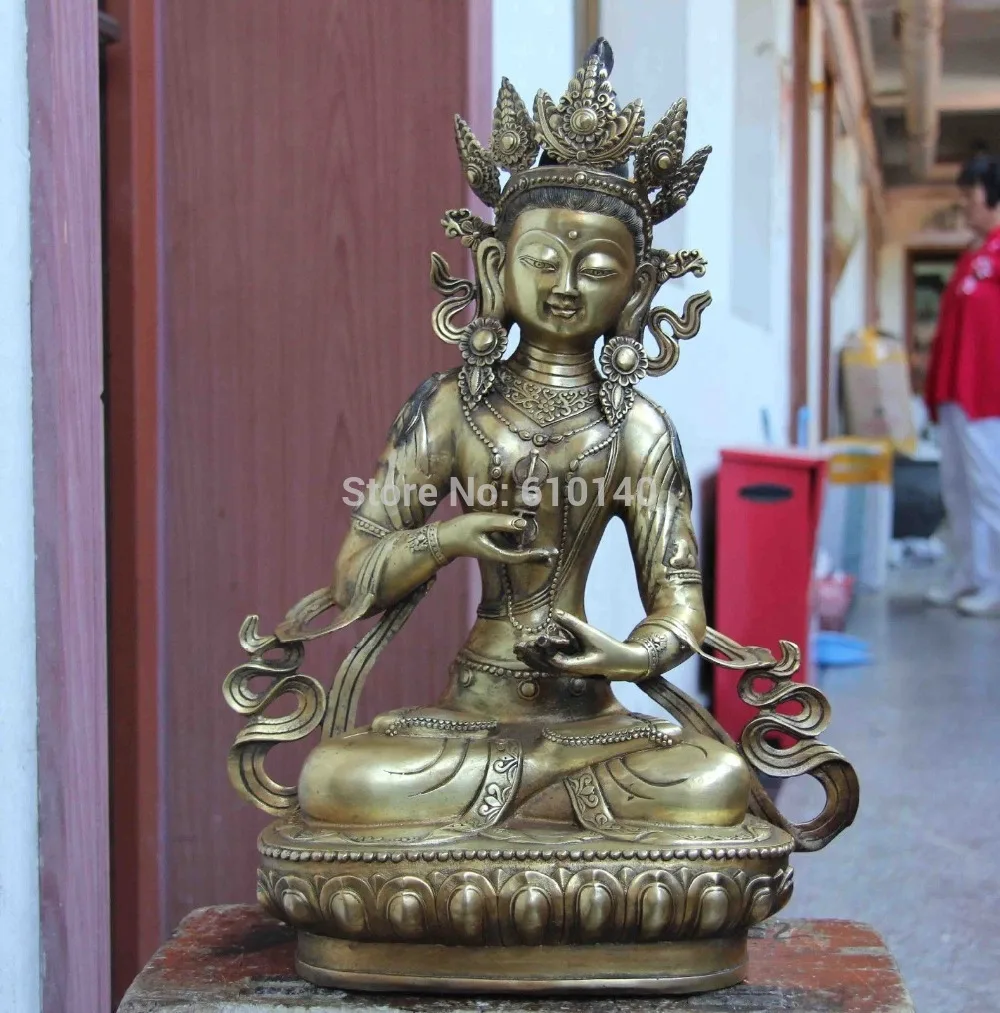 17 Тибет Буддизм Медь Бронза Ваджрасаттва кван инь Богиня Статуя Будды|buddha face|buddha