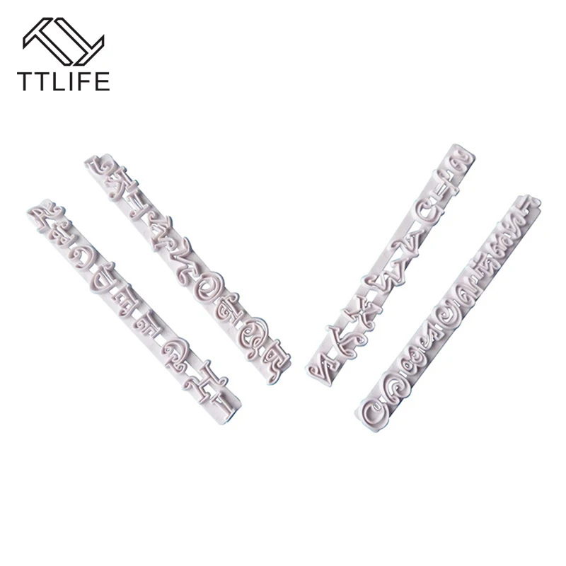 TTLIFE 4 шт. цифрами письма шоколад печенья Sugarcraft пирога помады желе Пудинг Плесень Десерт инструменты