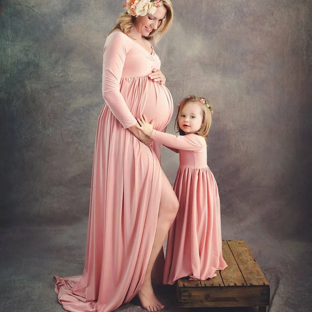 Mommy & Me Pregnants сексуальный реквизит для фотосессии с открытыми плечами платье