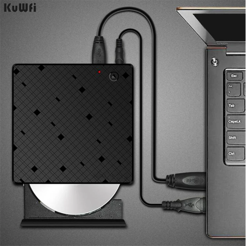 Внешний привод DVD/CD KuWFi Type C USB 3 1 RW CD/DVD ROM оптический для Mac/PC/Apple Laptop/OS/Windows|Оптические