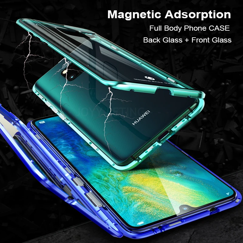 360 Полное покрытие корпуса Магнитный чехол для huawei Mate 20 Pro противоударный