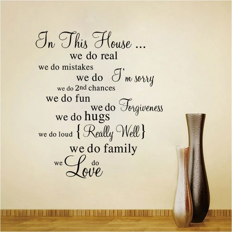 English proverb house rules wall stickers children's room home living decoration | Дом и сад