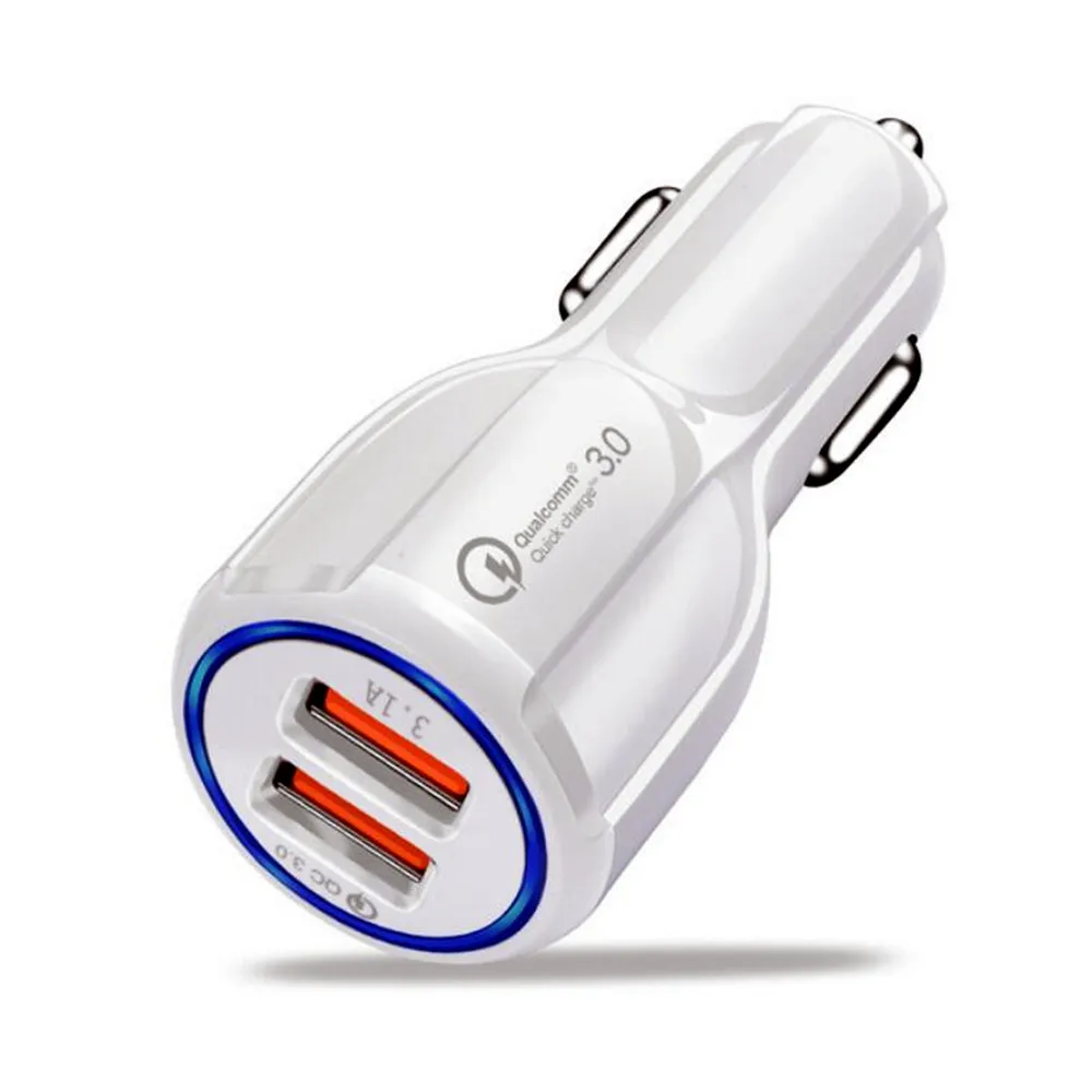 Автомобильное USB зарядное устройство Быстрая зарядка 3,0 2,0 зарядное устройство для мобильного телефона 2 порта USB быстрое автомобильное зарядное устройство для iPhone samsung планшета автомобильное зарядное устройство