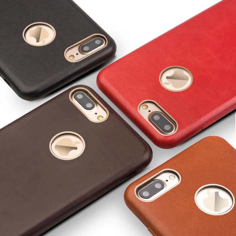 QIALINO кожаный чехол для iPhone 7 телячьей кожи Тонкий Вернуться Роскошный plus Мода