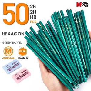 Andstal M  G HB 2B 2H деревянный карандаш с бесплатной точилкой деревянный графитовый карандаш с ластиком для школьных канцелярских принадлежностей