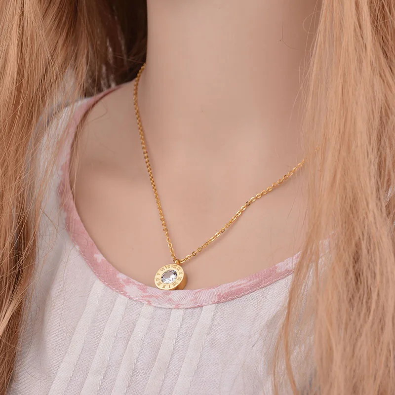 Цепочка из нержавеющей стали со сменными кристаллами 7 цветов|necklace stainless steel|chain
